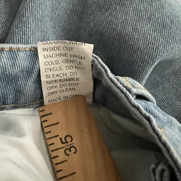 Shein Jeans Girls Size: 10Y | 24 x 23 Inseam Straight Leg Blue Distressed Denim - Picture 8 of 11